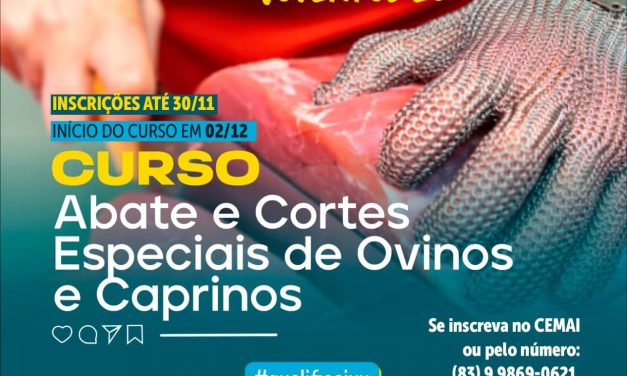 CURSO DE ABATE E CORTES ESPECIAIS DE CAPRINOS E OVINOS EM PRATA