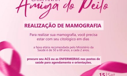 Prefeitura de Prata realiza exames de mamografia com o tema “amiga do peito”.