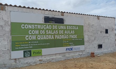 Com articulação do Deputado Federal Wellington Roberto, FNDE destina R$ 1.707.954,56 para construção de nova escola e quadra em Prata.