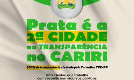 Exclusivo:Município de Prata fica em 2º lugar no Cariri e 12º na Paraíba em transparência pública.