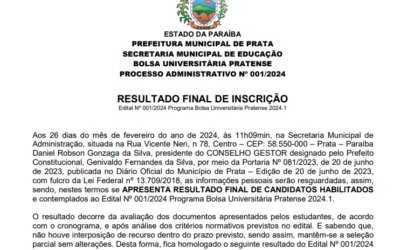 PMP-EDITAL Nº 001-2024-BOLSA UNIVERSITÁRIA PRATENSE-RESULTADO FINAL