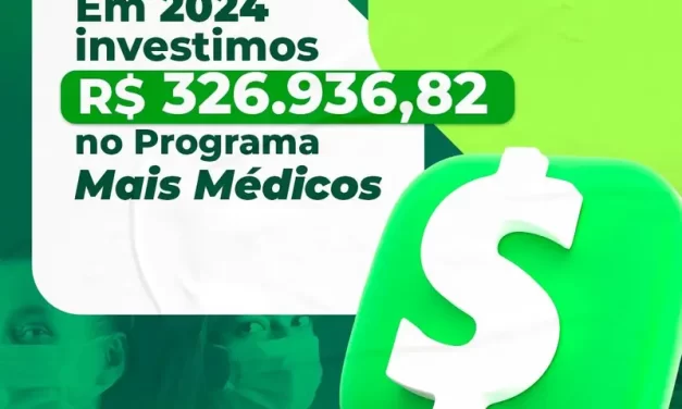 Prefeitura da Prata já investiu mais de R$ 326 mil no Programa Mais Médicos em 2024