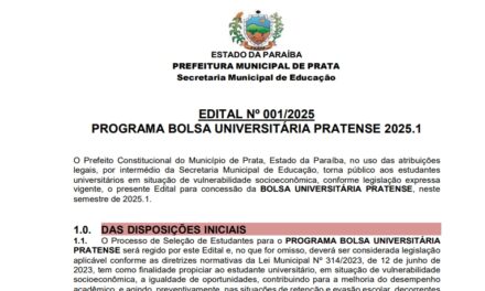 EDITAL Nº 001-2025 – BOLSA UNIVERSITÁRIA PRATENSE 2025.1