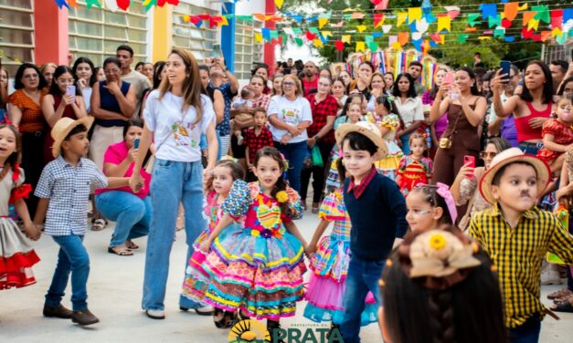 Educação e Cultura: Escolas da Rede Municipal da Prata realizam animado Arraiá Junino